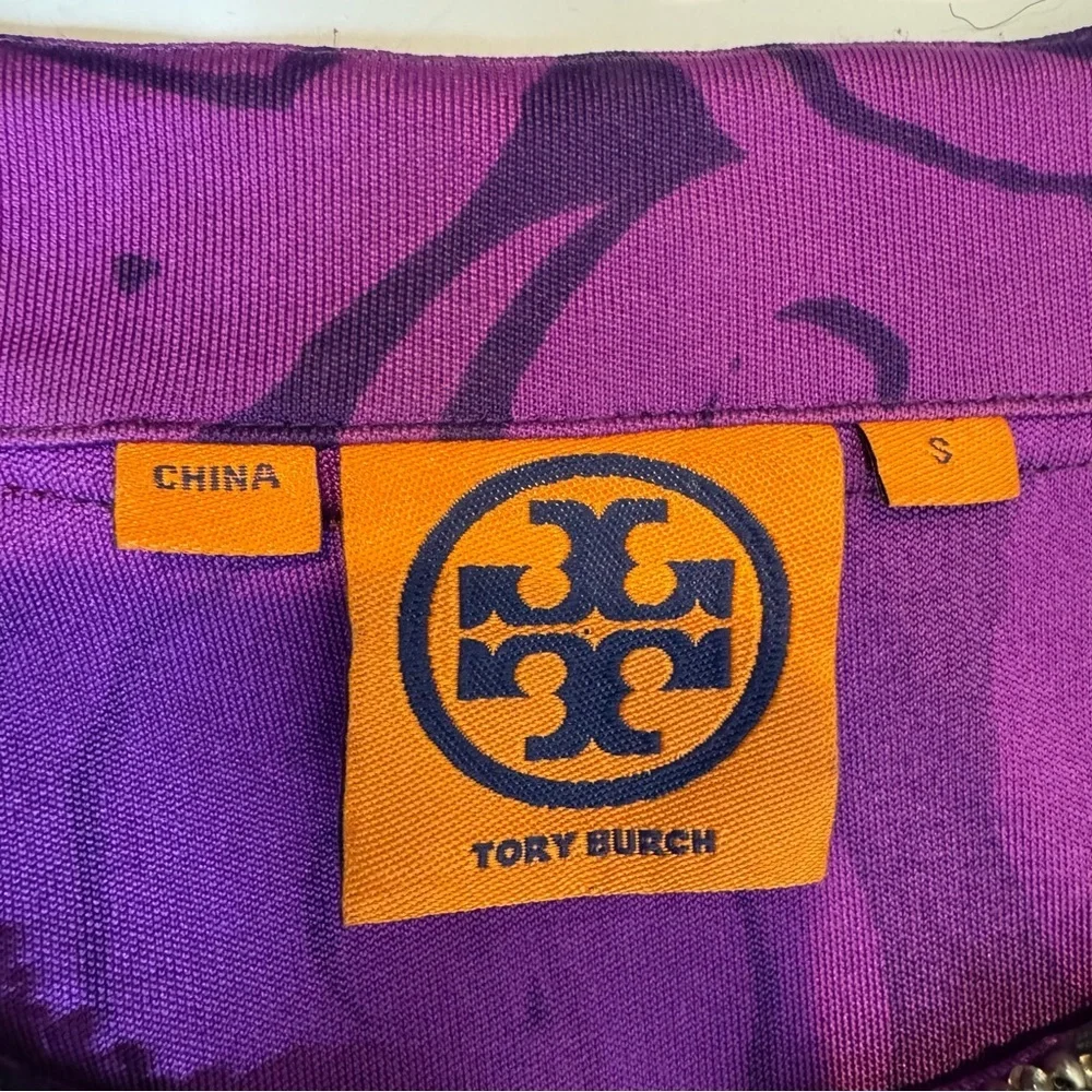Vintage Tori Burch purple beaded dress size small